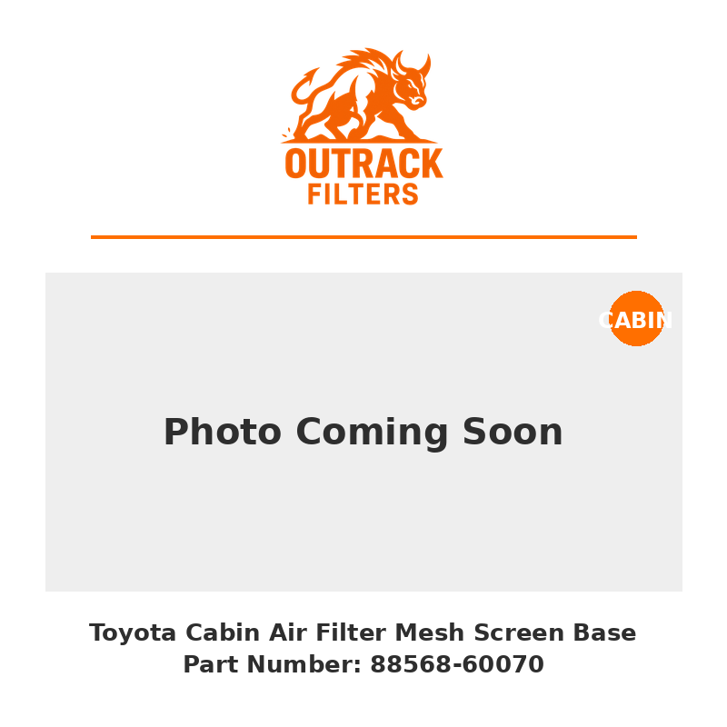 Toyota Cabin Air Filter Mesh Screen Base – Part Number: 88568-60070