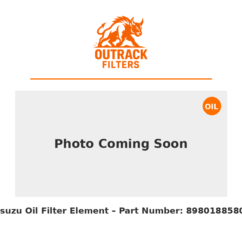 Isuzu Oil Filter Element – Part Number: 8980188580