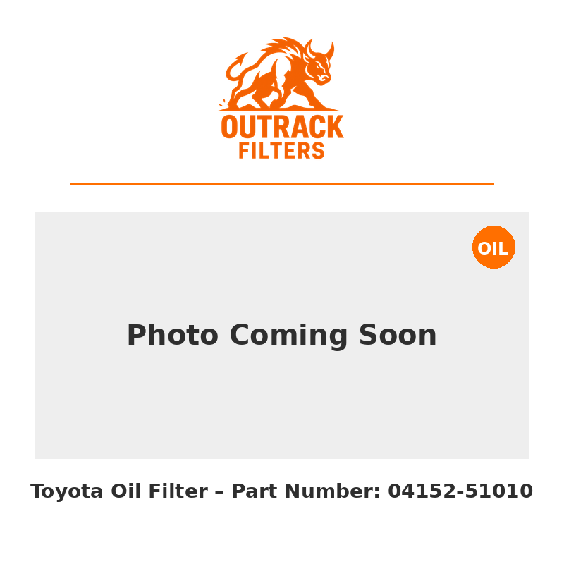 Toyota Oil Filter Part Number: 04152-51010